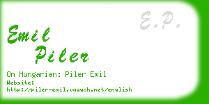 emil piler business card